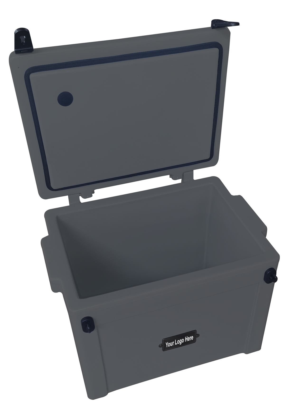 25L Cooler Box- Understated metal badge with your logo on one side.
