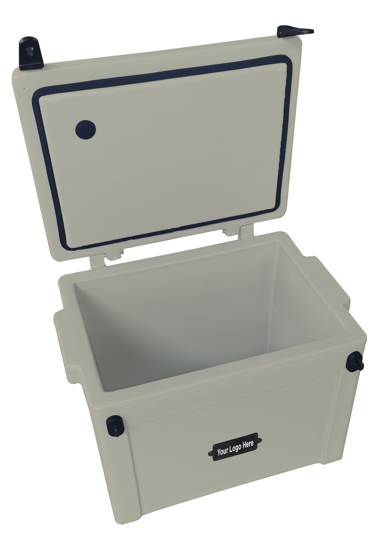 25L Cooler Box- Understated metal badge with your logo on one side.