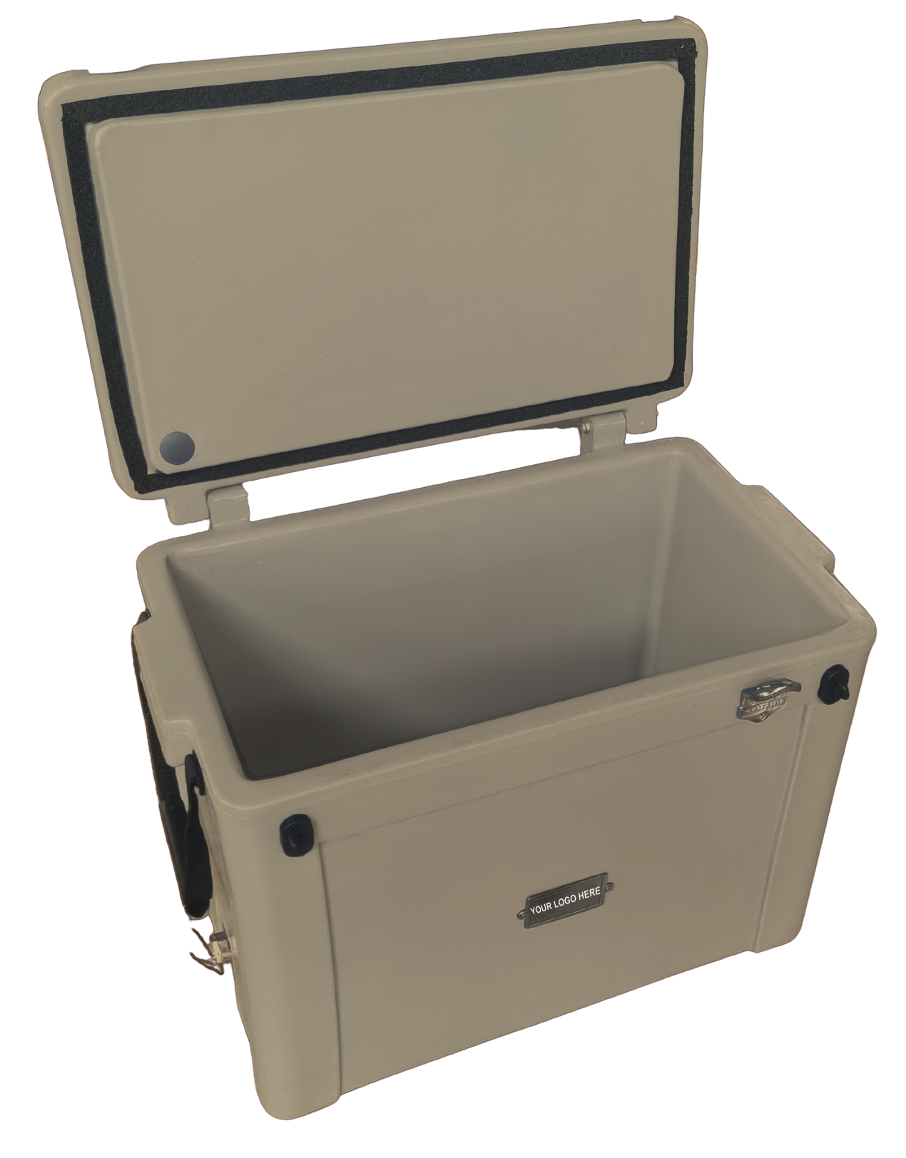 55L Cooler Box- Understated metal badge with your logo on one side. Incl. Bottle Opener