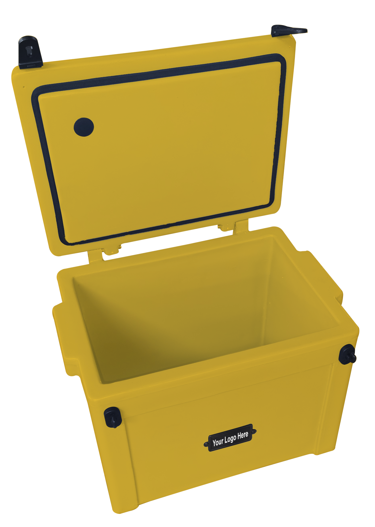 25L Cooler Box- Understated metal badge with your logo on one side.