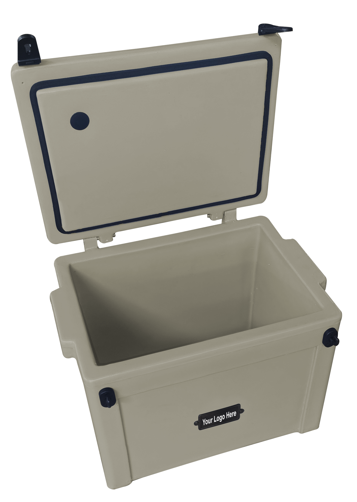 25L Cooler Box- Understated metal badge with your logo on one side.