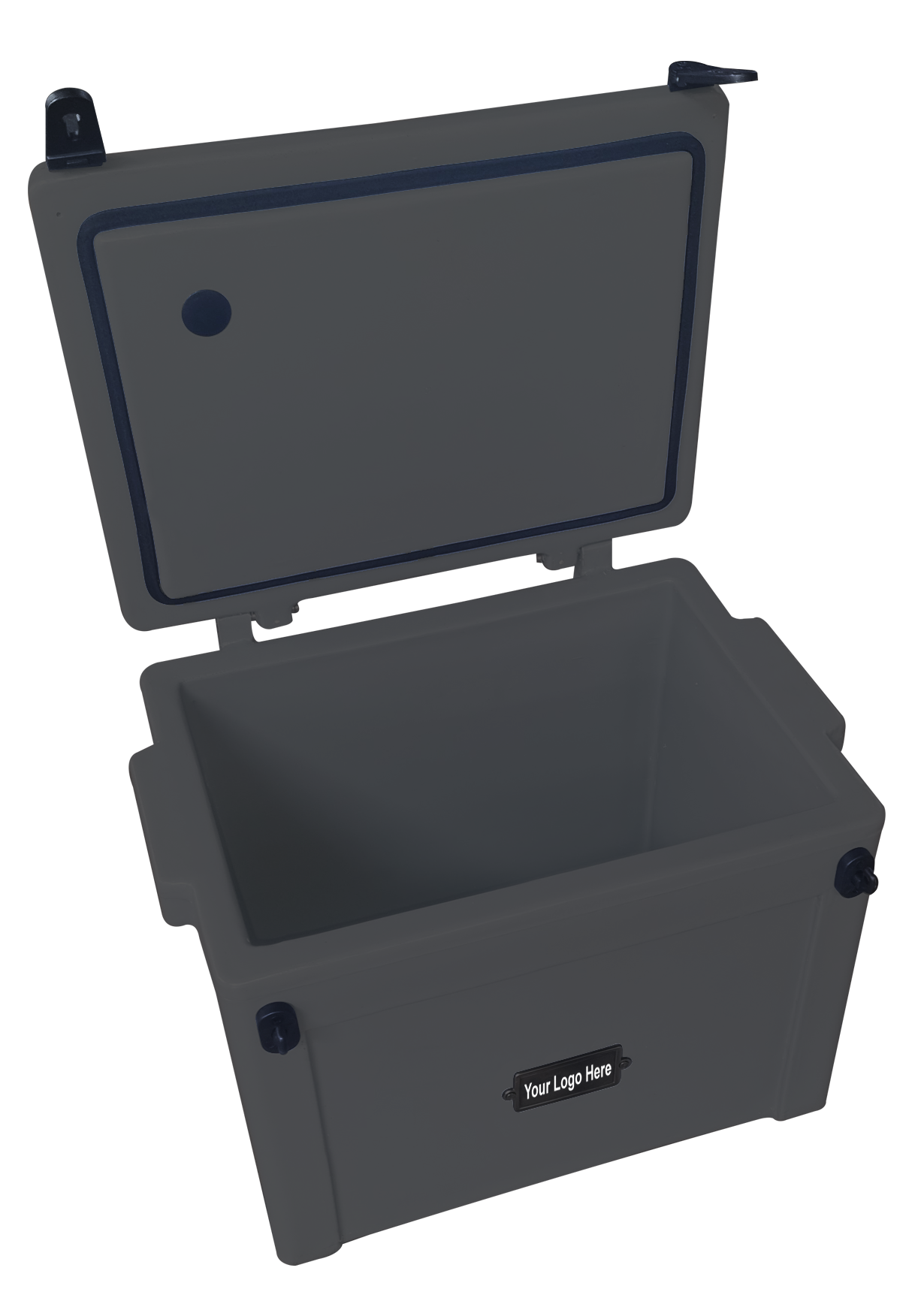 25L Cooler Box- Understated metal badge with your logo on one side.