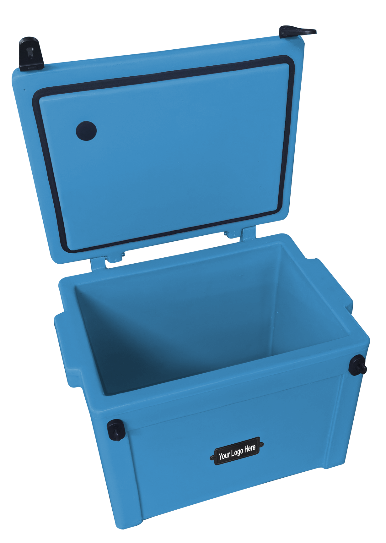 25L Cooler Box- Understated metal badge with your logo on one side.
