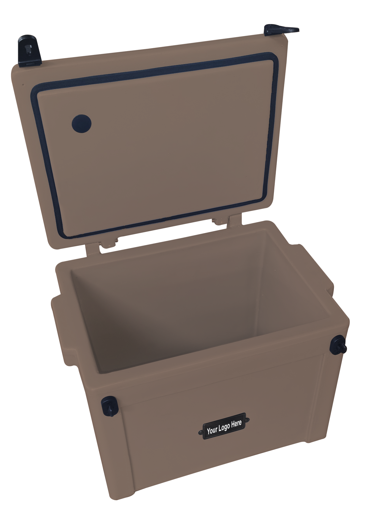 25L Cooler Box- Understated metal badge with your logo on one side.