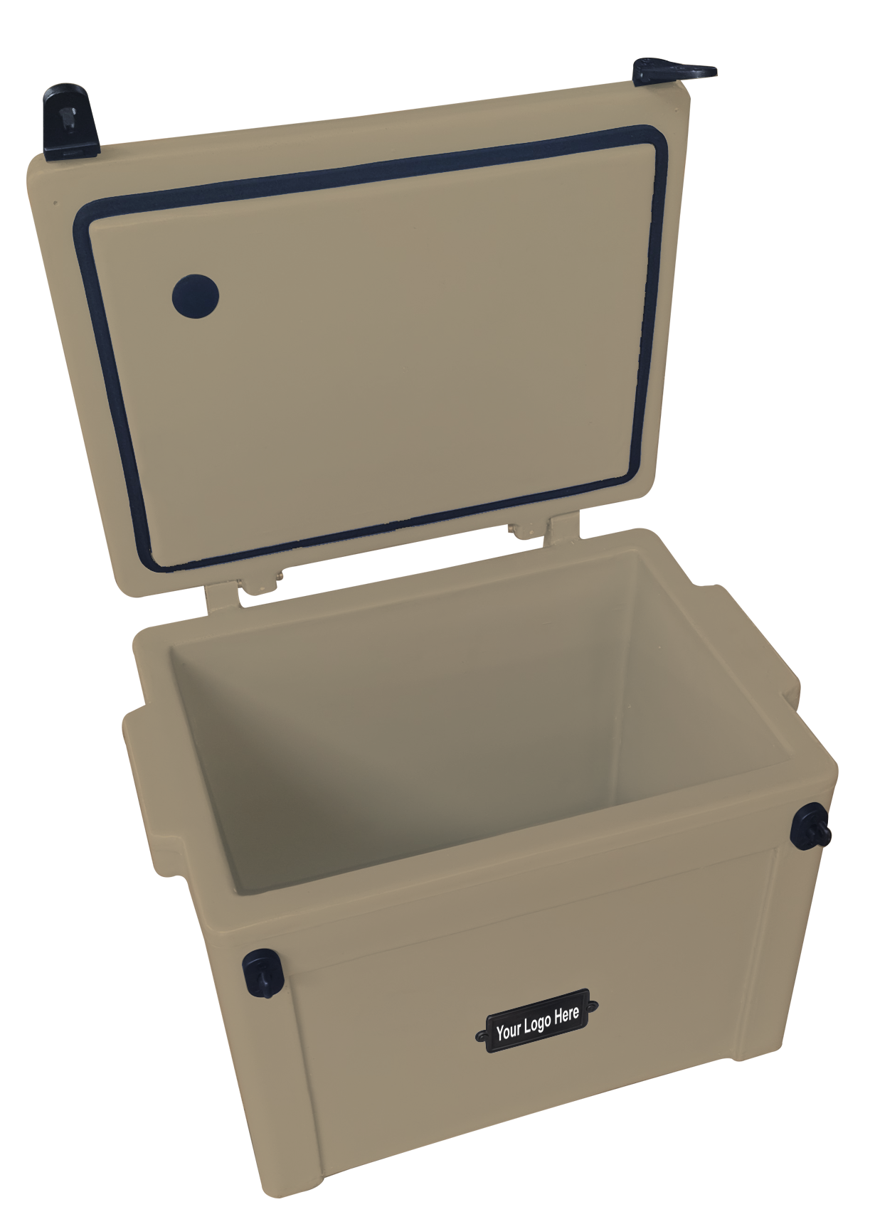 25L Cooler Box- Understated metal badge with your logo on one side.