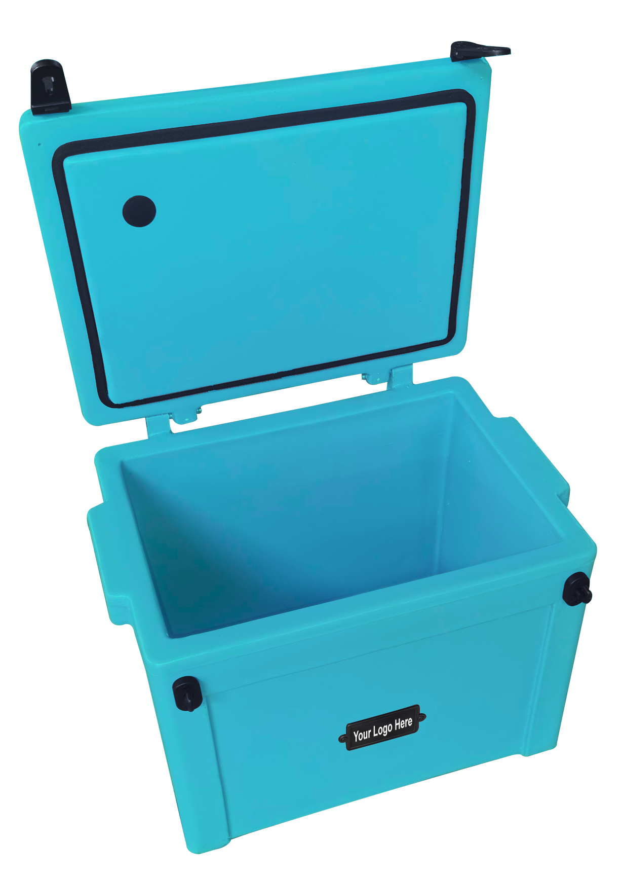 25L Cooler Box- Understated metal badge with your logo on one side.