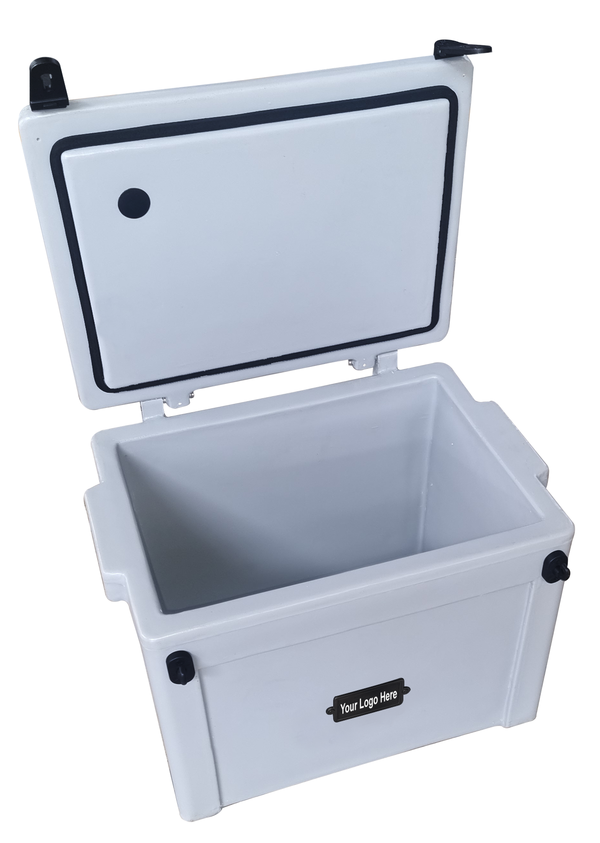 25L Cooler Box- Understated metal badge with your logo on one side.