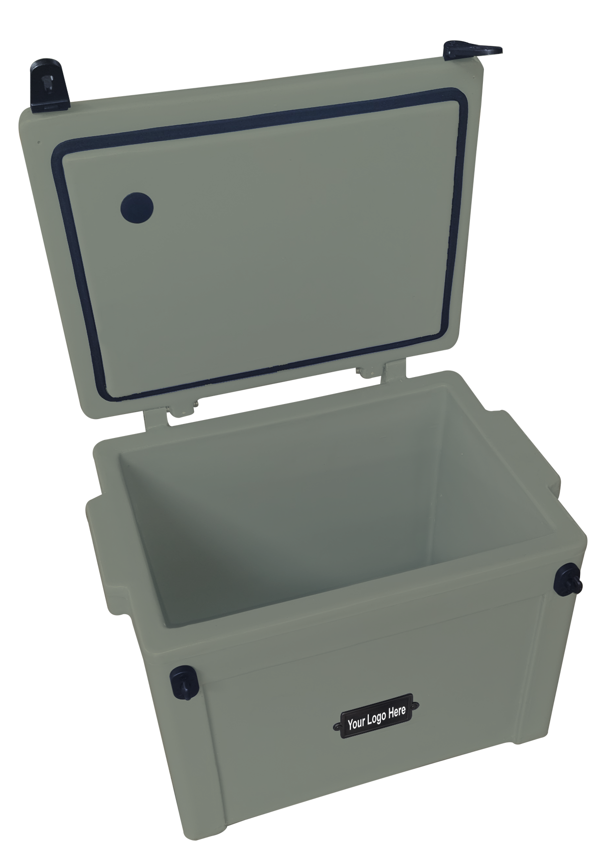 25L Cooler Box- Understated metal badge with your logo on one side.