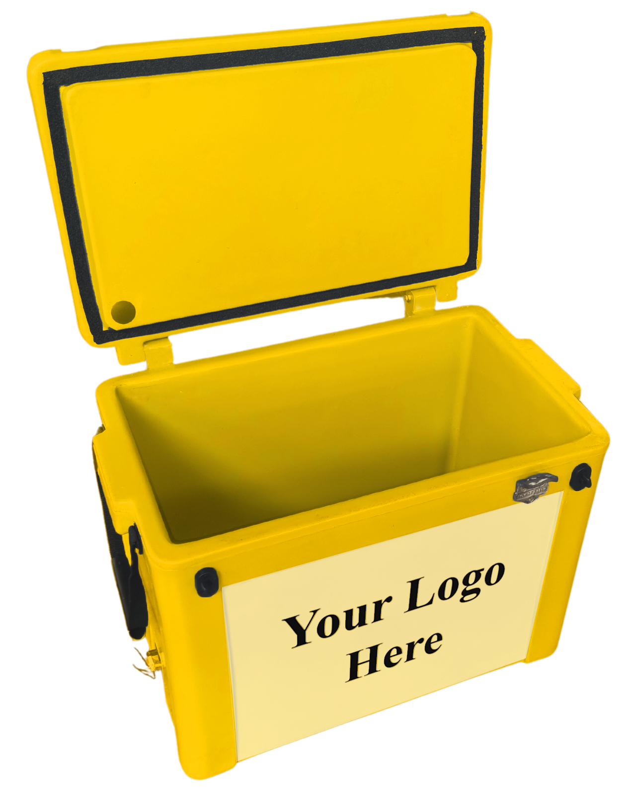 55L Cooler Box- Understated metal badge with your logo on one side. Incl. Bottle Opener