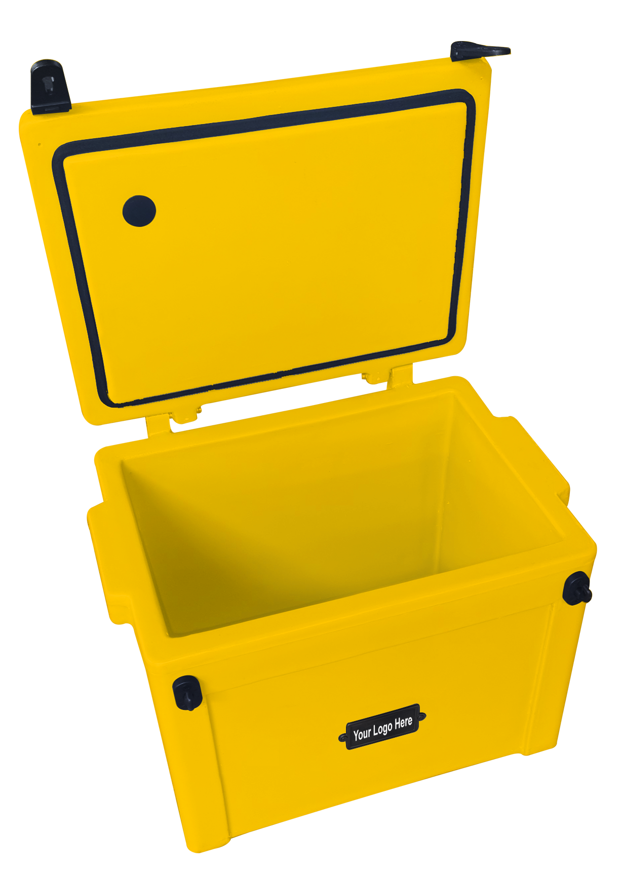 25L Cooler Box- Understated metal badge with your logo on one side.